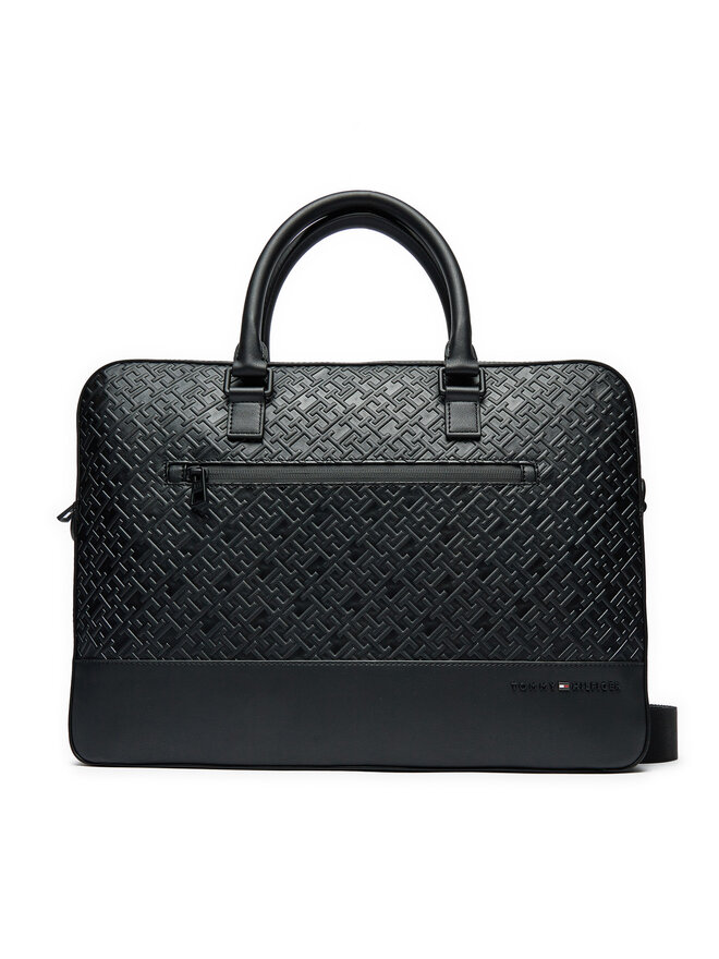 Tommy Hilfiger Porta PC Tommy Hilfiger Monogram Computer Bag AM0AM12675 Nero