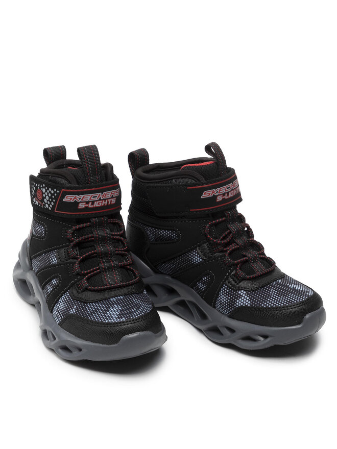 Skechers Snehule Skechers Zerrix 400145L/BKRD Čierna