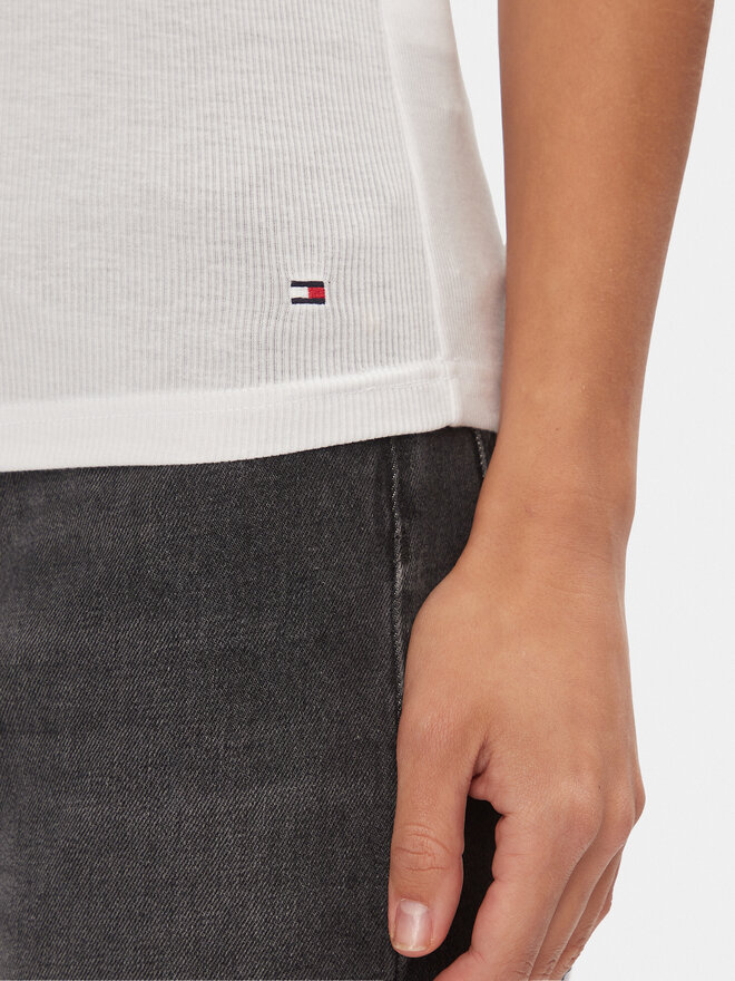 Tommy Hilfiger Tommy Hilfiger Felső UW0UW05200 Fehér Slim Fit