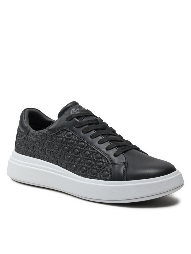 Calvin Klein Sneakers Calvin Klein Low Top Lace Up Lth Mono HM0HM01498 Nero