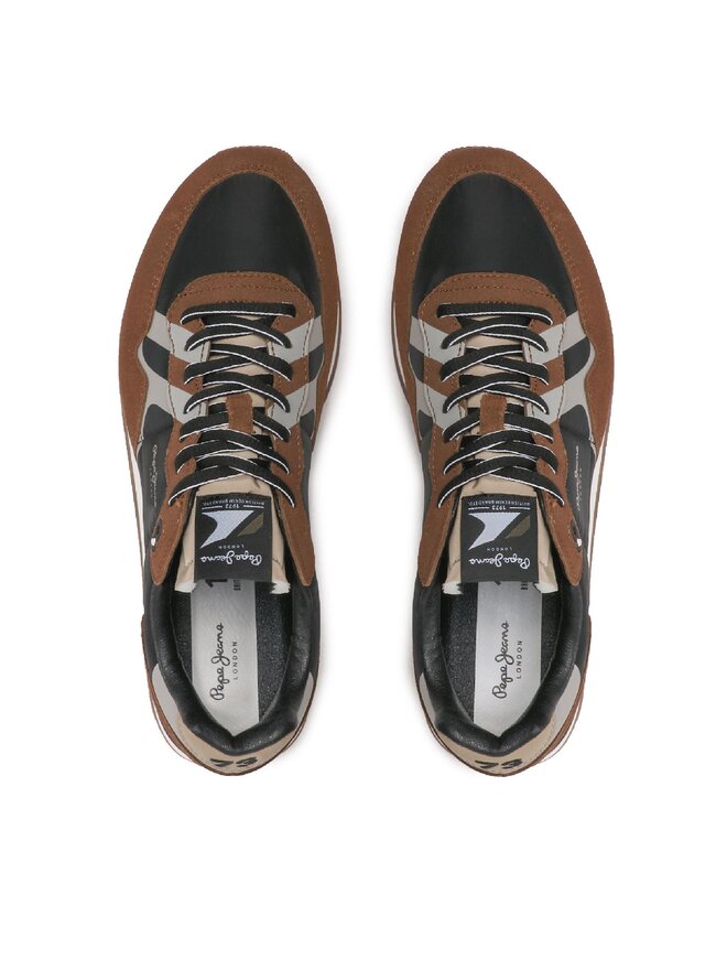 Pepe Jeans Zapatillas De Piel Brit Serie Negro - Tienda