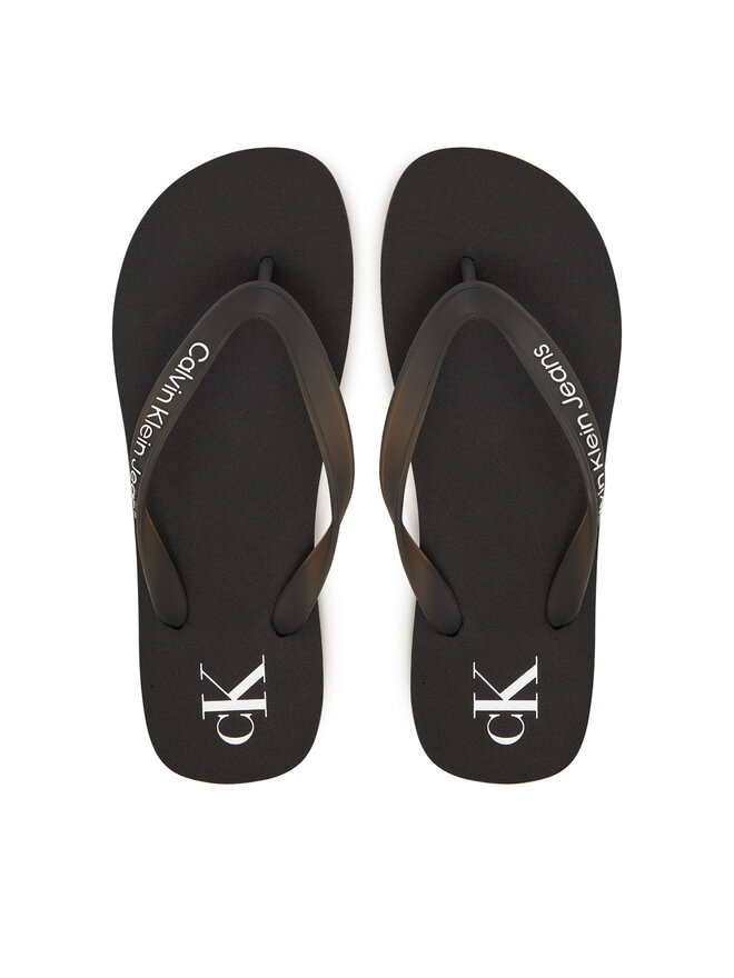 Calvin Klein Jeans Flip-flops Calvin Klein Jeans Beach Sandal Transparent Tpu YW0YW01829 Fekete