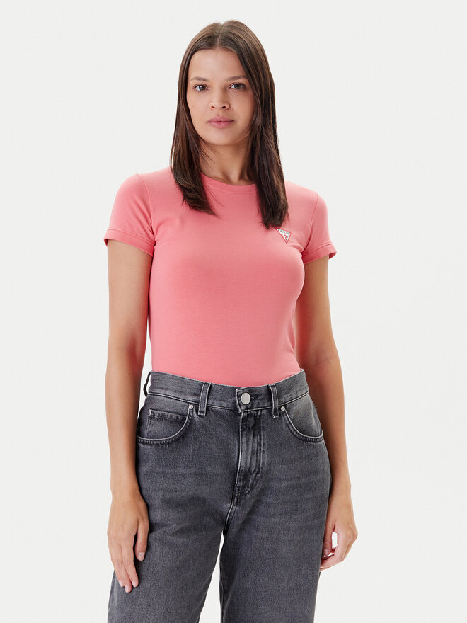 Guess Guess Marškinėliai W2YI44 J1314 Koralų Regular Fit