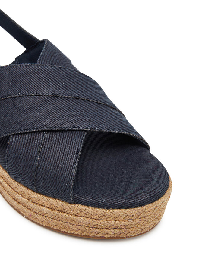 Tommy Hilfiger Espadryle Tommy Hilfiger Denim Espadrille Platform Sandal FW0FW08669 Granatowy