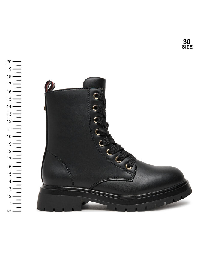 Tommy Hilfiger Schnürstiefeletten Tommy Hilfiger Lace-Up Bootie T3A5-33569-1351 M Schwarz
