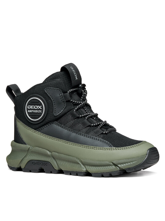 Geox Schnürschuhe Geox J Flexyper Plus Boy B Abx J66LCF 0FUCE C0033 M Dunkelgrün