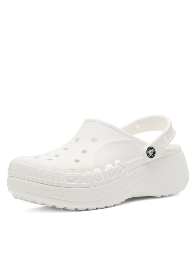 Crocs Şlapi Crocs BAYA PLATFORM CLOG 208186-100 Écru
