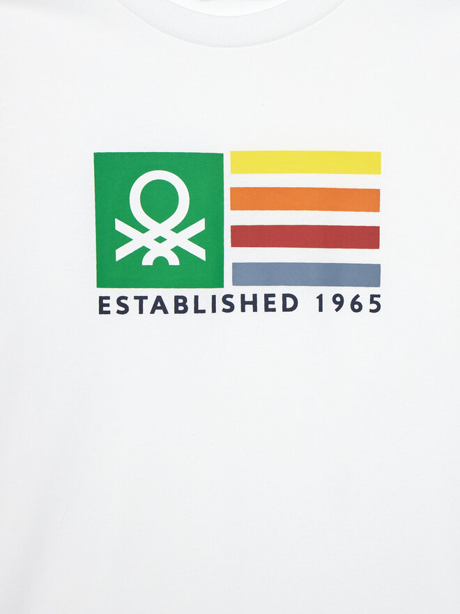 United Colors Of Benetton United Colors Of Benetton Marškinėliai 3I1XC10N3 Balta Regular Fit