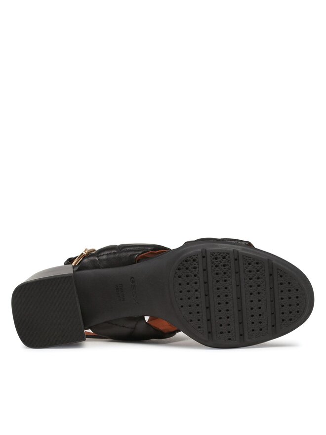 Geox D New Marykarmen B Sandalo Con Tacco Donna – Modello Elegante E Traspirante, Tacco Medio, Suola In Gomma, Vestibilità Regolare, Perfetto Per L'Estate