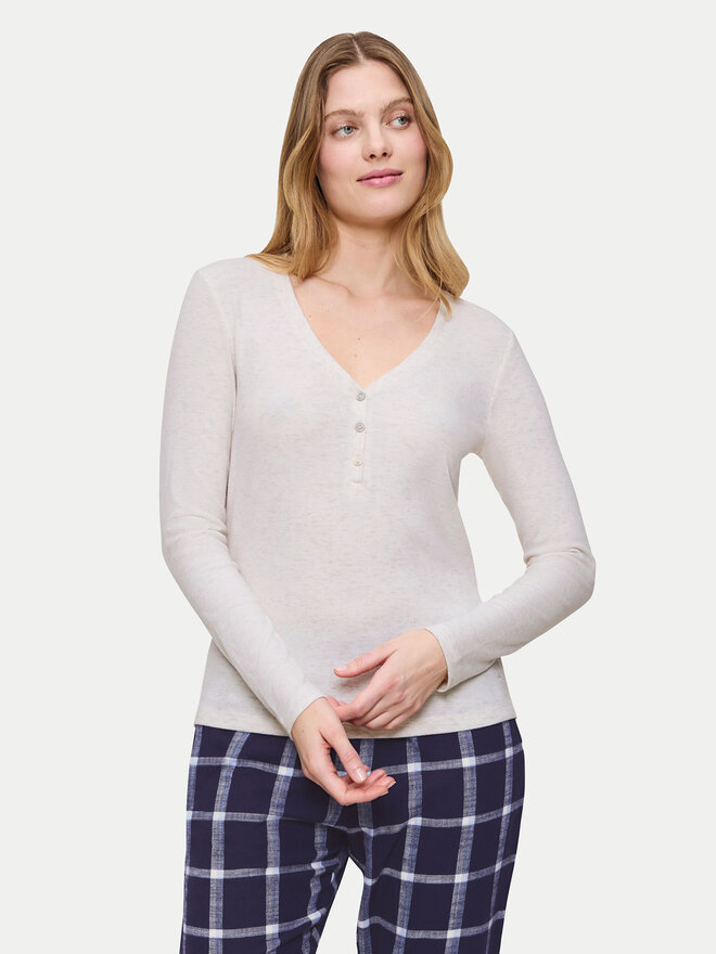 Triumph Triumph Pyjama-Bluse Mix&Match 10225031 Creme Regular Fit