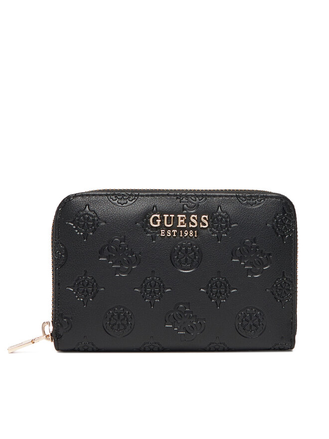 Guess Голям дамски портфейл Guess Phoebe Slg SWPD96 65140 Черен
