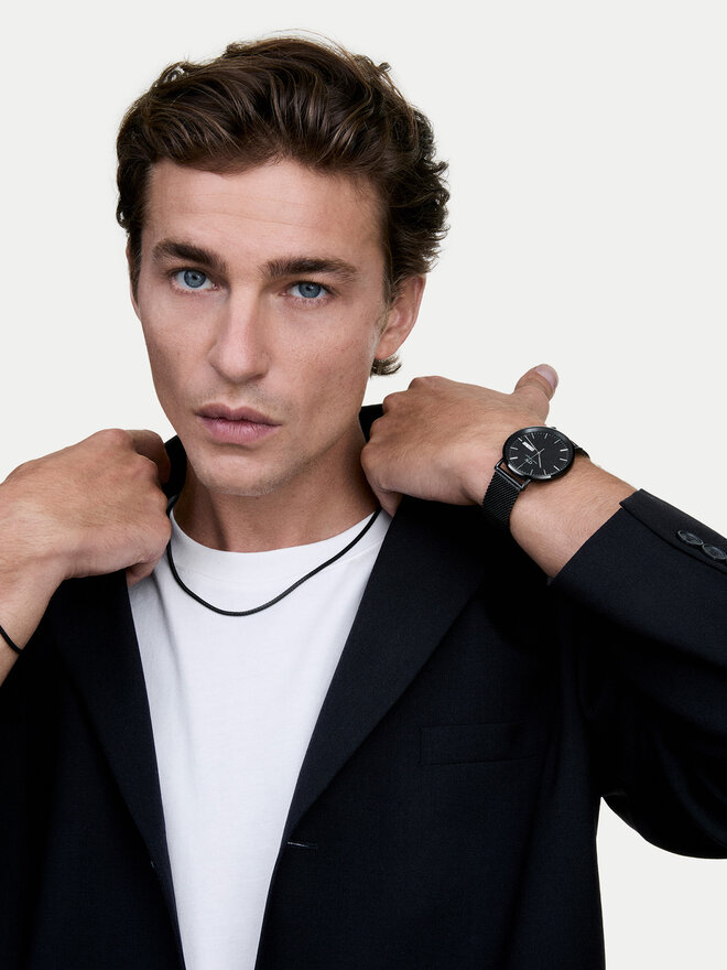 Daniel Wellington Ρολόι Daniel Wellington Classic Day Display 40 DW00100831 Μαύρο