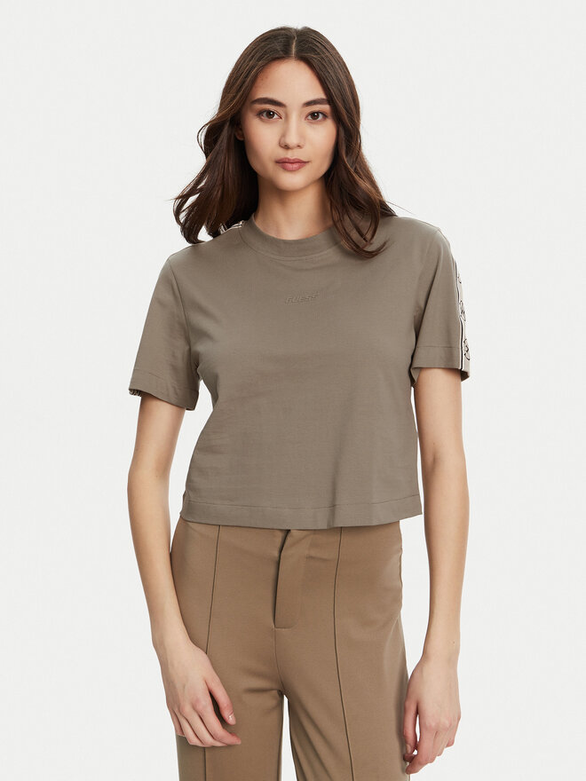 Guess Guess Majica V3RI08 I3Z14 Rjava Regular Fit