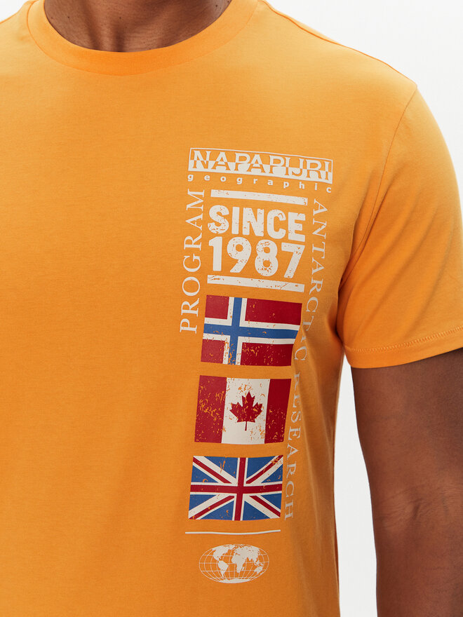 Napapijri Napapijri T-Shirt S-Turin NP0A4HQG Orange Regular Fit