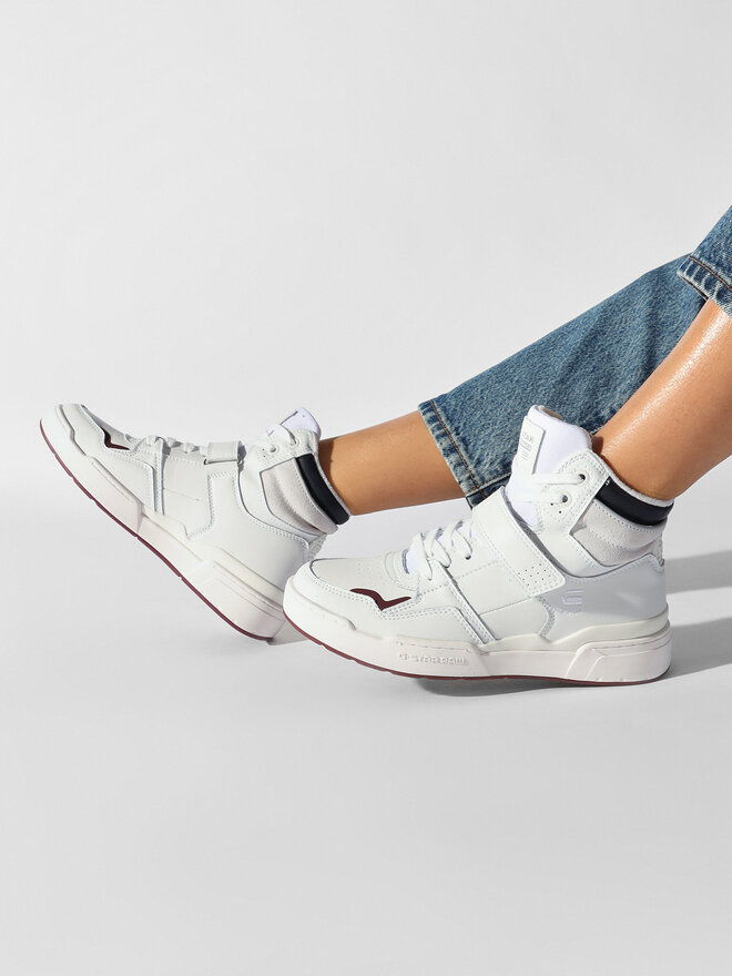 G-Star Raw Снікерcи G-Star Raw Attacc Mid Lea W 2211 40708 Білий
