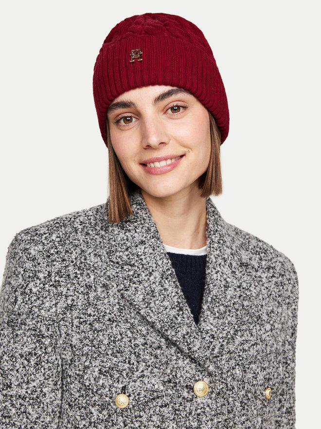 Tommy Hilfiger Czapka Tommy Hilfiger Naval AW0AW16629 Czerwony