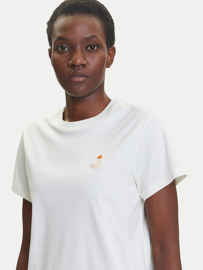 adidas adidas Camiseta Cat Patch Graphic JV8515 Blanco Regular Fit