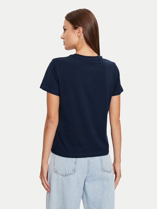 Tommy Jeans Tommy Jeans Majica Crest Linear DW0DW18795 Mornarsko modra Regular Fit