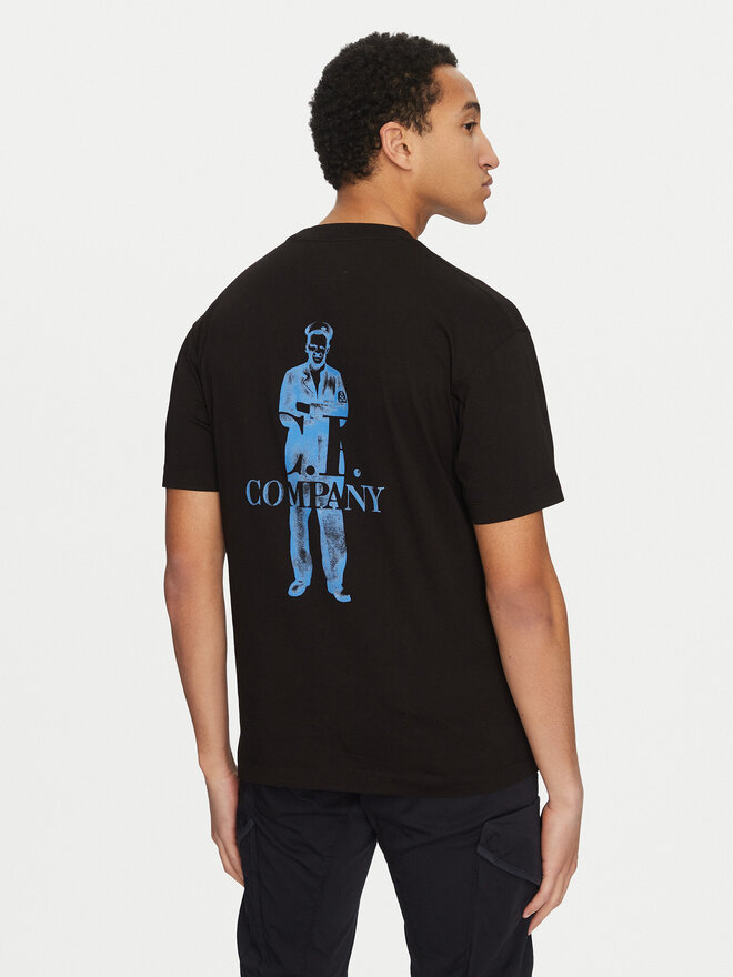 C.P. Company C.P. Company T-Shirt 18CMTS141A005100W Schwarz Regular Fit