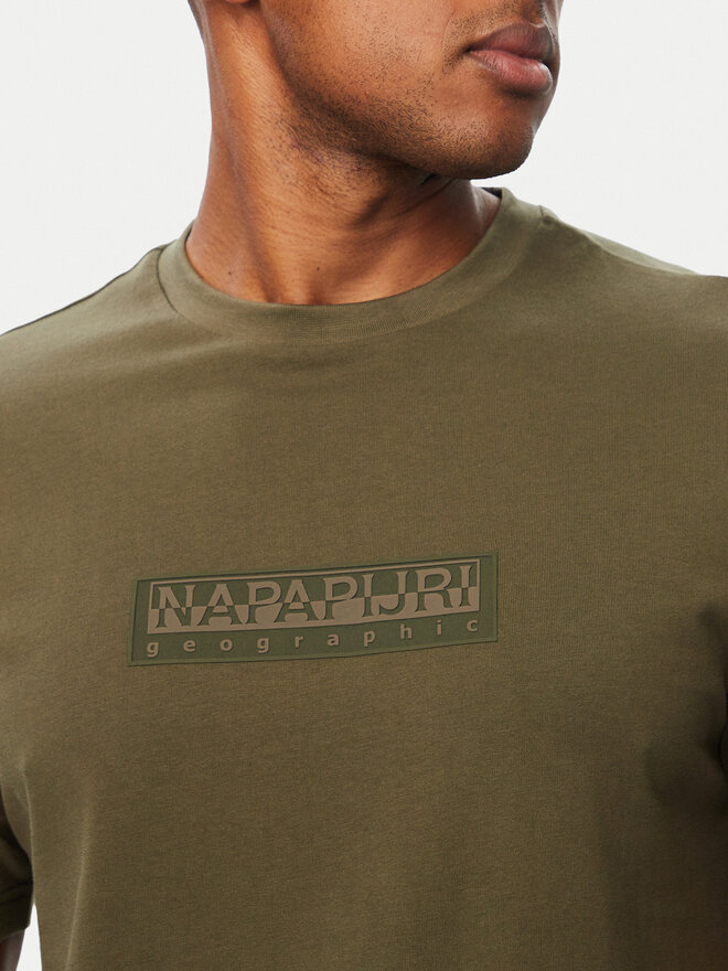Napapijri Napapijri T-Shirt S-Box Logo NP0A4IFL Khakifarben Regular Fit