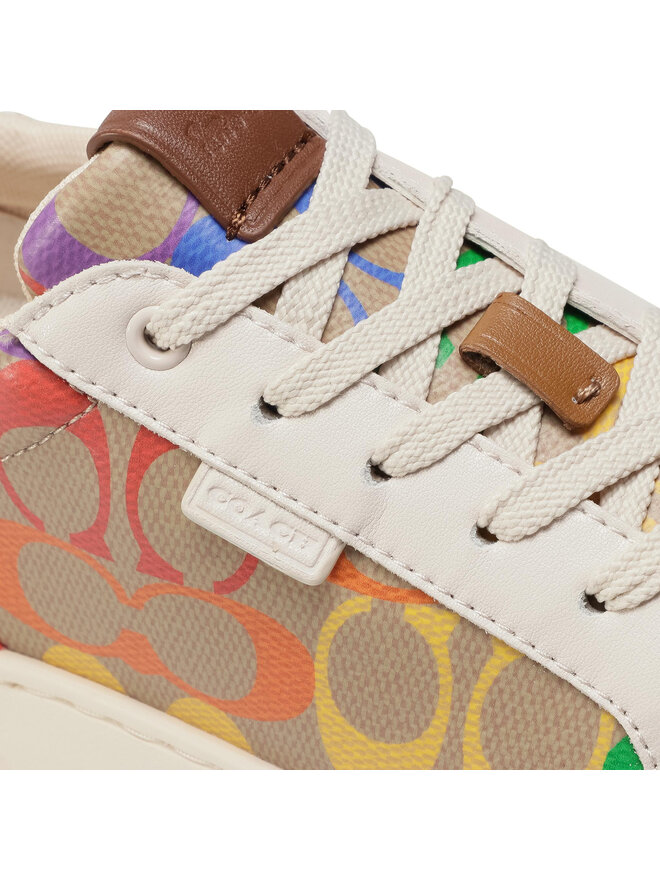 Coach women's lowline rainbow signature sneakers clearance