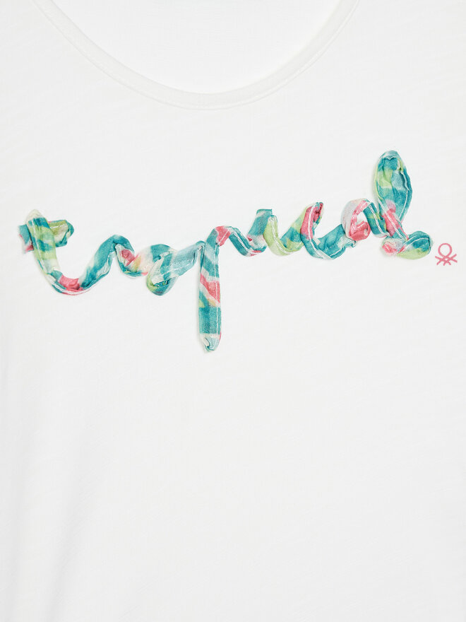 United Colors Of Benetton United Colors Of Benetton Camiseta 38V4G10JI Blanco Regular Fit