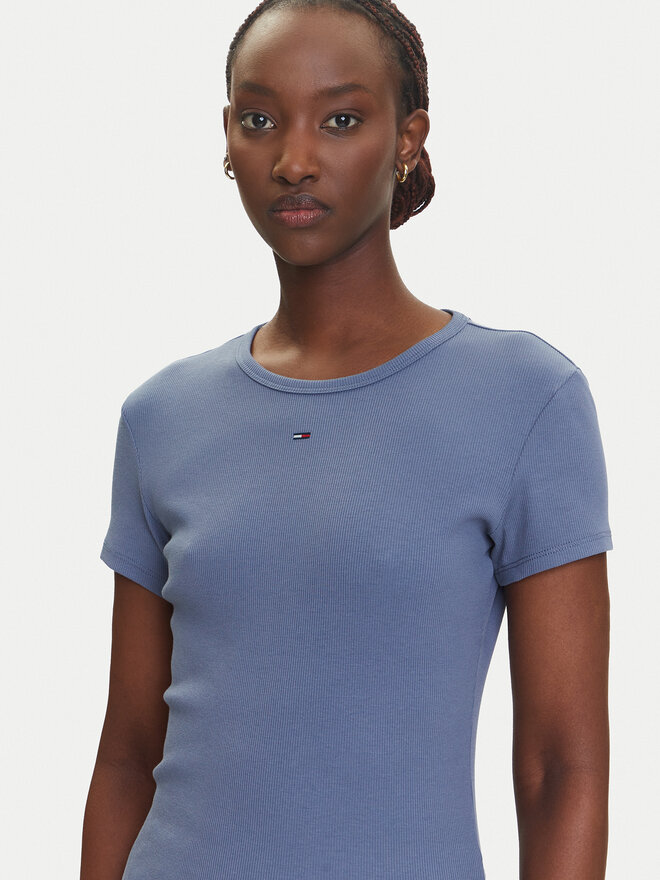Tommy Jeans Tommy Jeans Marškinėliai Essential DW0DW17383 Mėlyna Slim Fit