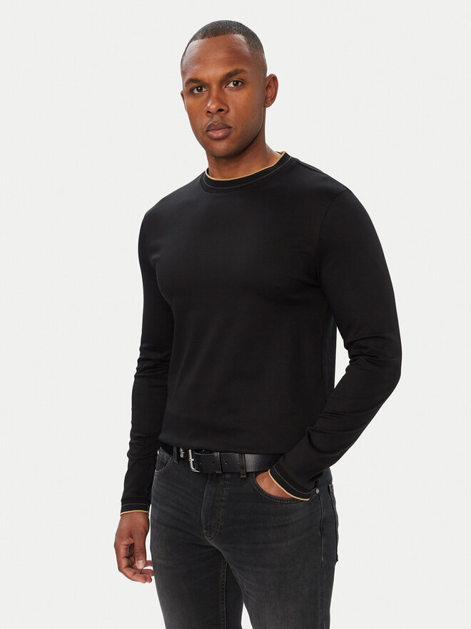 BOSS BOSS Longsleeve H-Tenison 195 50565601 Schwarz Slim Fit