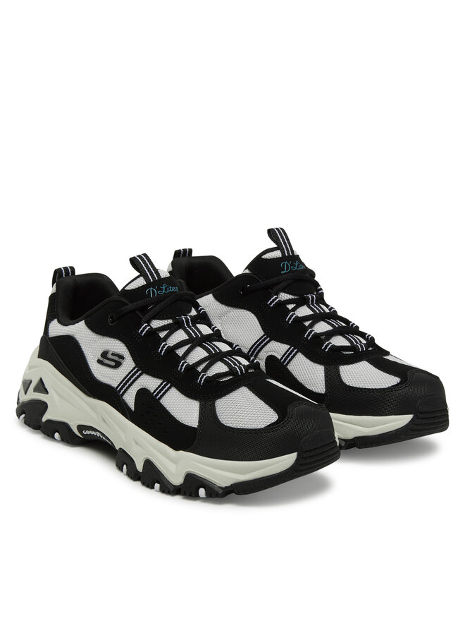 Sneakers Skechers D'Lites Hiker 180128/BKW Nero | escarpe.it