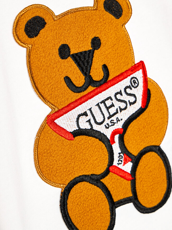 Guess Guess Marškinėliai N0BI22 I3Z00 Balta Regular Fit
