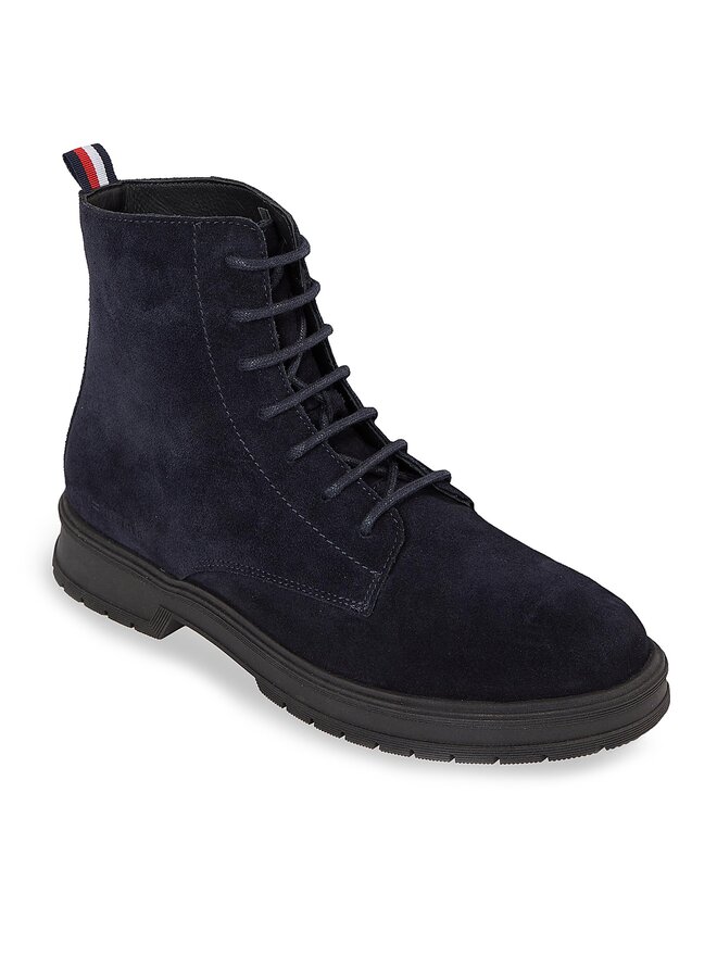 Tommy Hilfiger Μπότες Tommy Hilfiger Hilfiger Core Suede Boot FM0FM04674 Μπλε