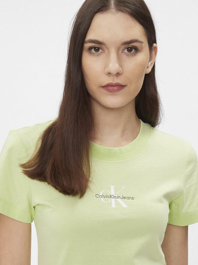 Calvin Klein Jeans Calvin Klein Jeans T-Shirt Monologo J20J222564 Grün Slim Fit