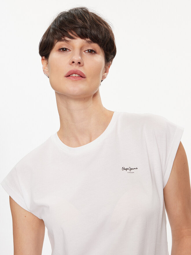 Pepe Jeans Pepe Jeans Camiseta Lory PL505853 Blanco Regular Fit