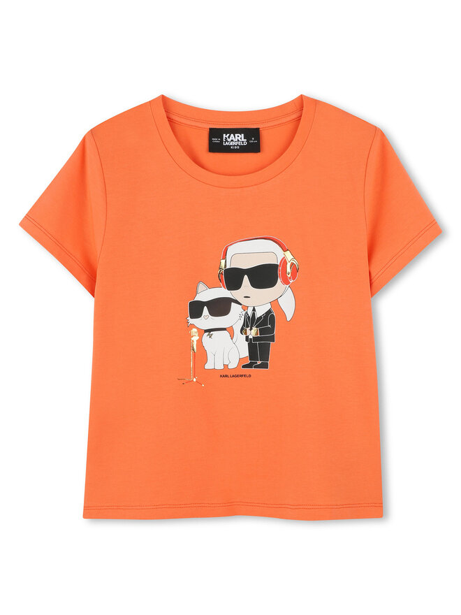 Karl Lagerfeld Kids Karl Lagerfeld Kids Póló Z30492 M Narancssárga Regular Fit