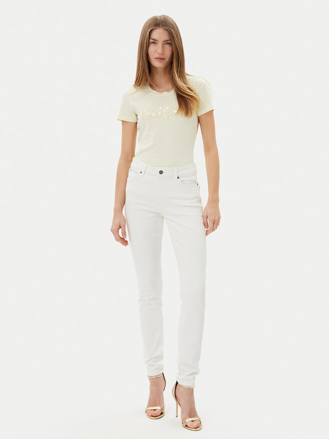 Guess Guess Marškinėliai W5GI17 J1314 Geltona Slim Fit