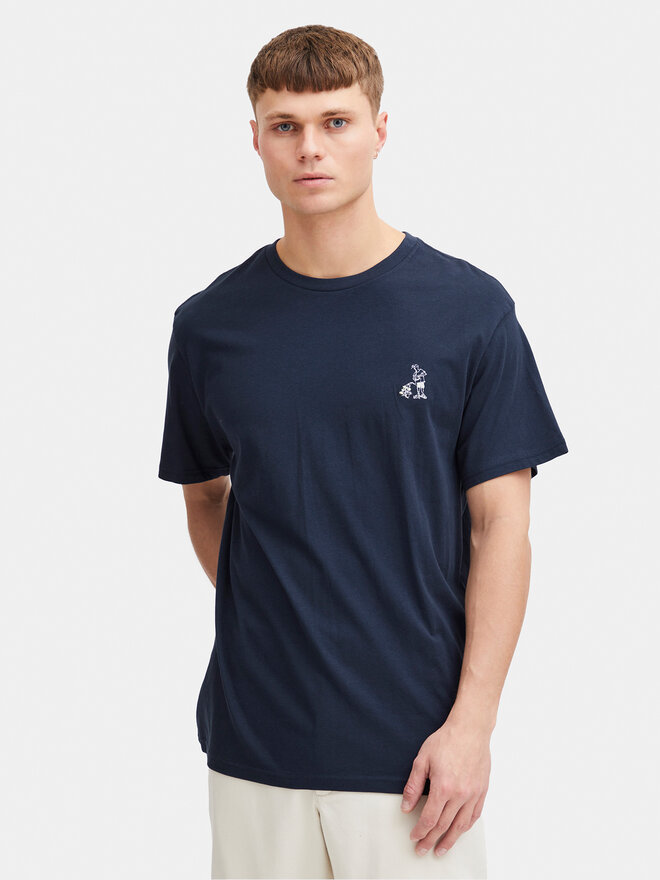 Solid Solid T-Shirt Ilias 21108139 Dunkelblau Regular Fit