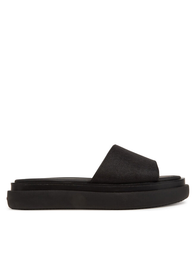 Calvin Klein Şlapi Calvin Klein Flatform Slide Jacq HW0HW02461 Negru