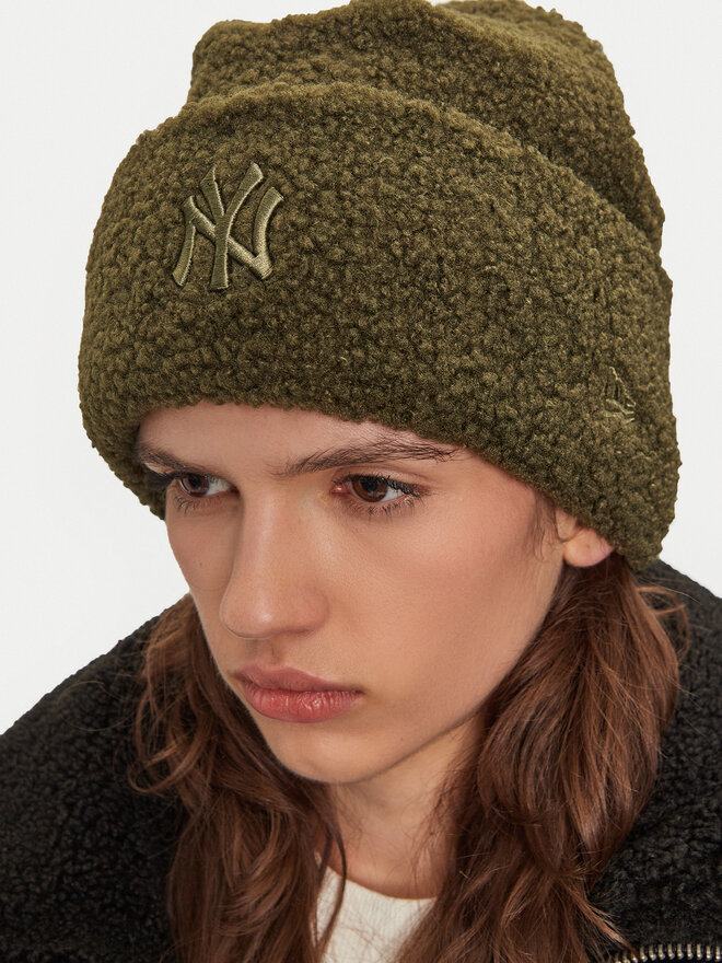 New Era Čiapka New Era Borg New York Yankees Cuff Knit Beanie 60580758 Zelená