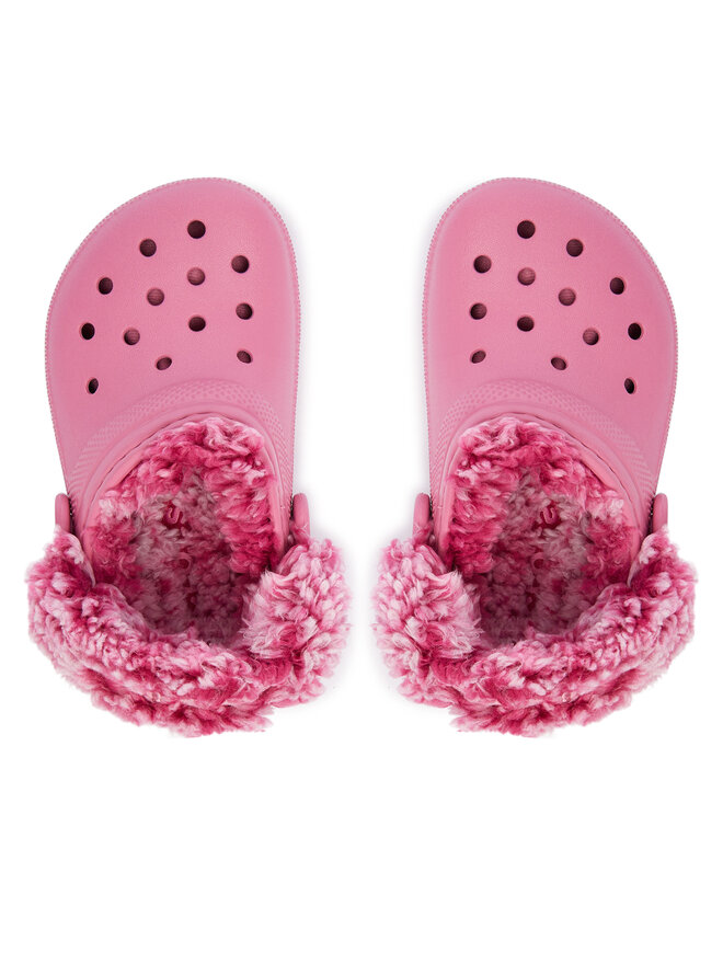 Crocs Pantoletten Crocs Classic Fleece Lined Clog T 212857 Rosa