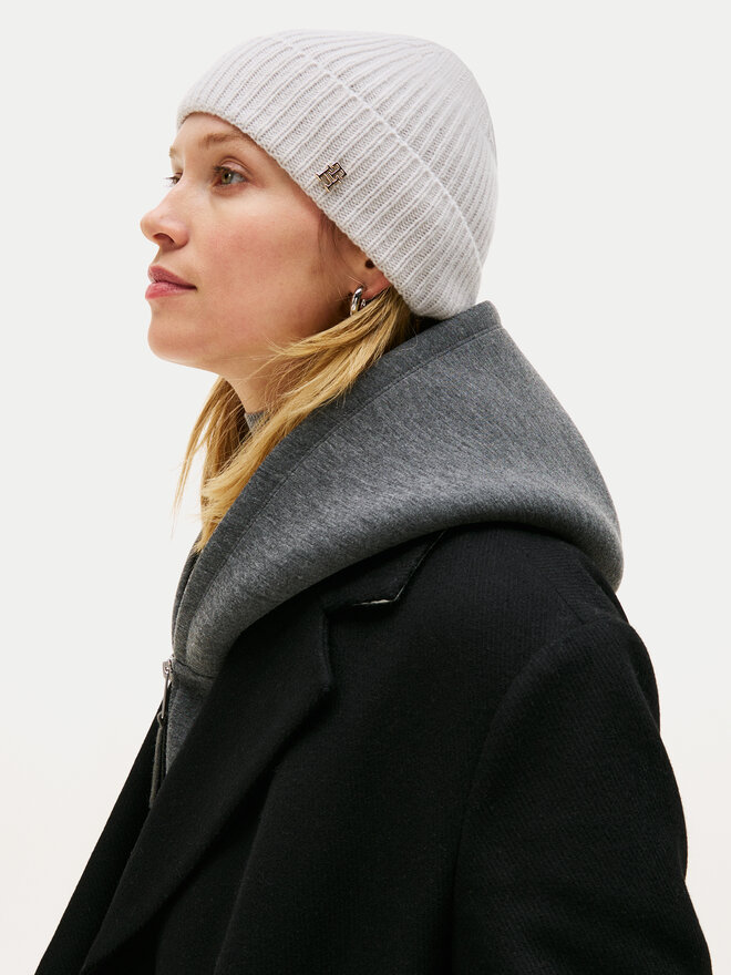 Tommy Hilfiger Σκούφος Tommy Hilfiger Th Cashmere AW0AW17772 Γκρι