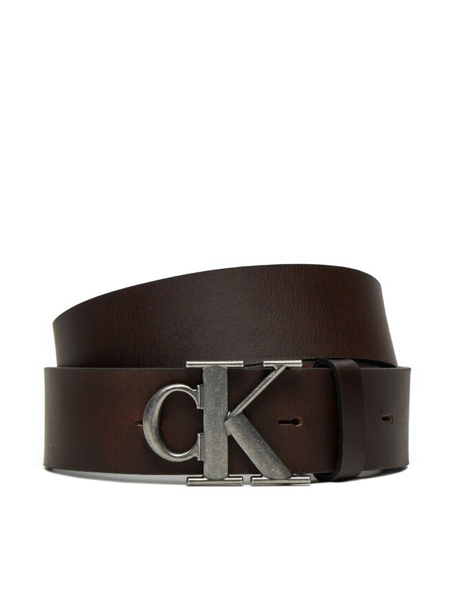 Calvin Klein Jeans Cintura da uomo Calvin Klein Jeans Round Mono Plaque Lthr Belt 40Mm K50K512067 Marrone
