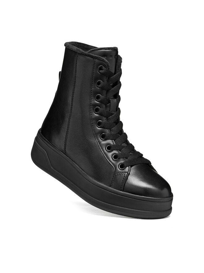 Geox Schnürschuhe Geox D Spherica Ecub-2 D66WVF 85 C9999 Schwarz