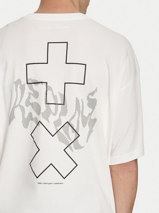 REPLAY REPLAY Camiseta MMG350.000.23454 Blanco Oversize