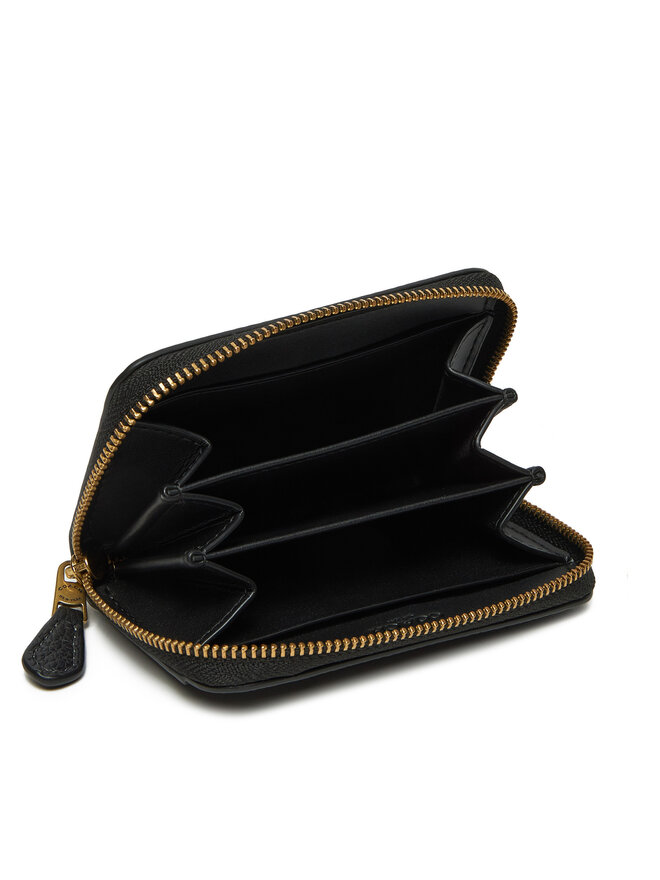 Coach Малък дамски портфейл Coach CR551 Черен
