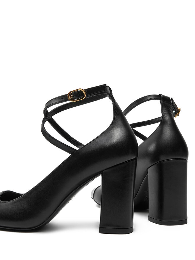 Stuart Weitzman Lodičky Stuart Weitzman Eden Strap 85 SK085 Čierna