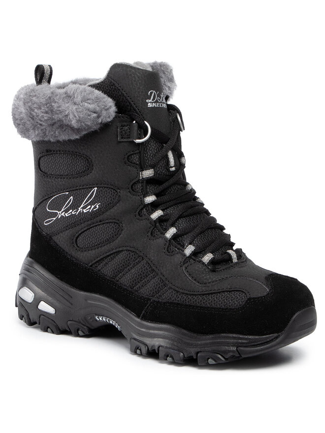 Bottes de neige Skechers D lites Chalet 48816 BLK Noir chaussures