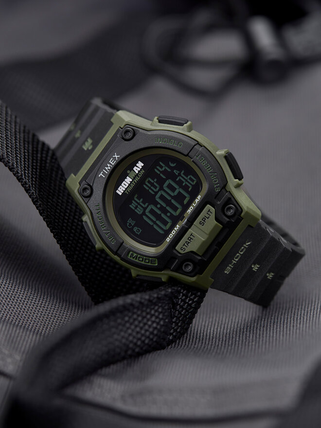 Timex Pulkstenis Timex Ironman Shock TW5M64900 Zaļš