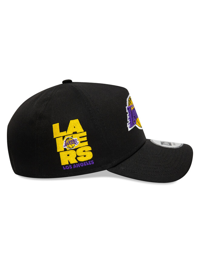 New Era Czapka z daszkiem New Era Los Angeles Lakers NBA Patch A-Frame 60595228 Czarny