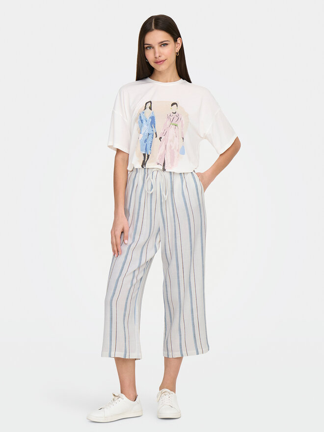 ONLY ONLY Marškinėliai Melina 15342876 Balta Regular Fit