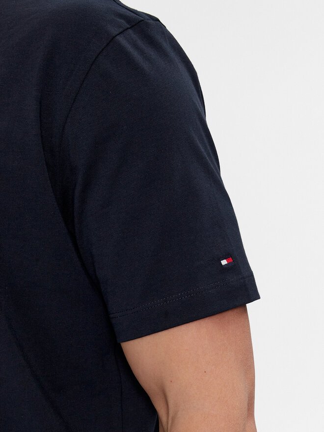 Tommy Hilfiger Tommy Hilfiger Футболка Script Logo Tee MW0MW33691 Cиній Regular Fit